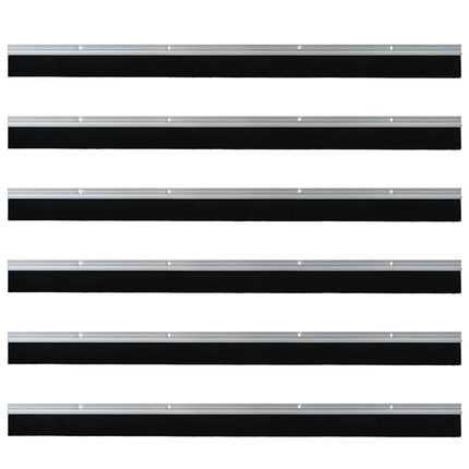 Skruemonterede dørbørste tætninger 6 pcs Sølv 100 cm