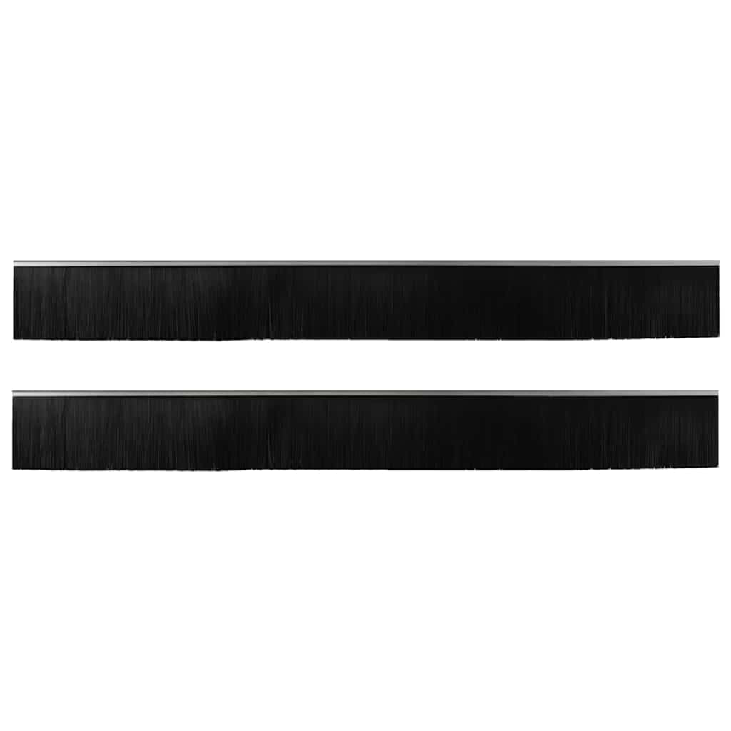 Skruemonterede dørbørste tætninger 2 pcs Sølv 100 cm