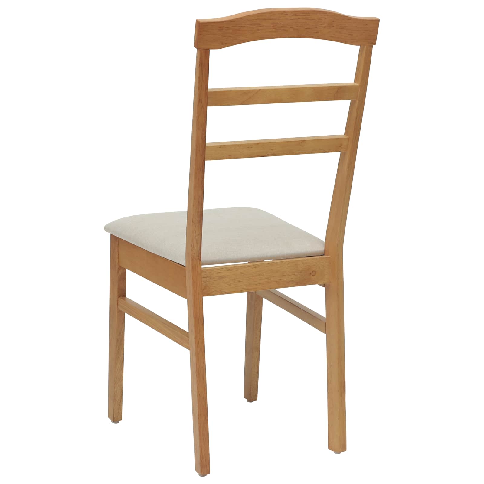 Spisestuestol 2 pcs Naturlig og lys Massiv Gummitræ
