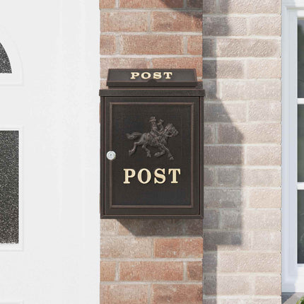 Væghængt Postkasse Bronze 29 x 13 x 41 cm Gustt aluminium
