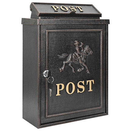 Væghængt Postkasse Bronze 29 x 13 x 41 cm Gustt aluminium