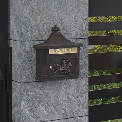 Væghængt Postkasse Bronze 40,5 x 16 x 45 cm Gustt aluminium