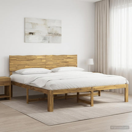 Dobbelt Sengestel med Hovedgærde ROSTOCK Hvid 180 x 200 cm