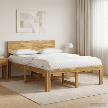 Dobbelt Sengestel med Hovedgærde ROSTOCK Hvid 140 x 190 cm