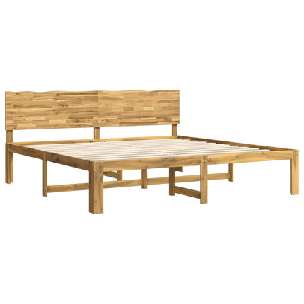Dobbelt Sengestel med Hovedgærde ROSTOCK Hvid 200 x 200 cm