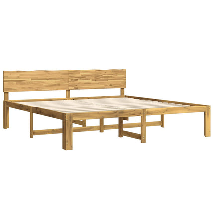 Dobbelt Sengestel med Hovedgærde ROSTOCK Hvid 180 x 200 cm