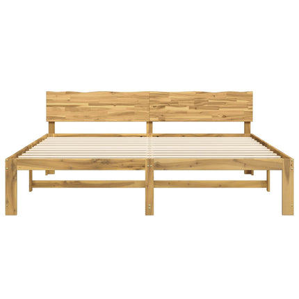 Dobbelt Sengestel med Hovedgærde ROSTOCK Hvid 200 x 200 cm