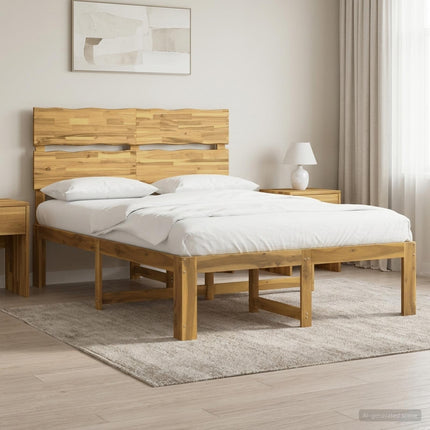 Dobbelt Sengestel med Hovedgærde ROSTOCK Hvid 135 x 190 cm