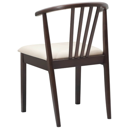Spisestuestol 2 pcs Lys brun og lys Solid gummitræ