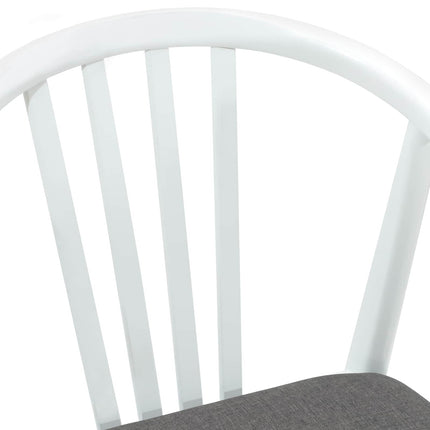 Spisestuestol 2 pcs Hvid og Grå Solid gummitræ