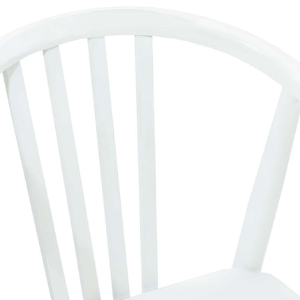 Spisestuestol 2 pcs Hvid Solid gummitræ