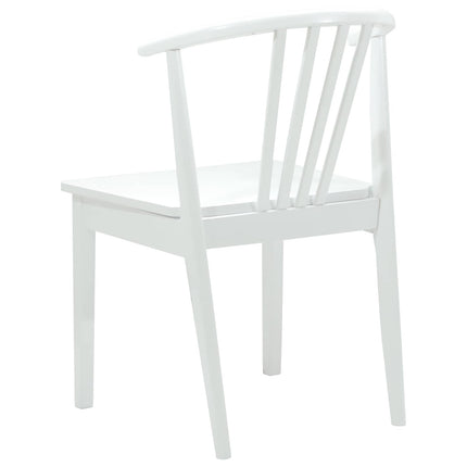 Spisestuestol 2 pcs Hvid Solid gummitræ