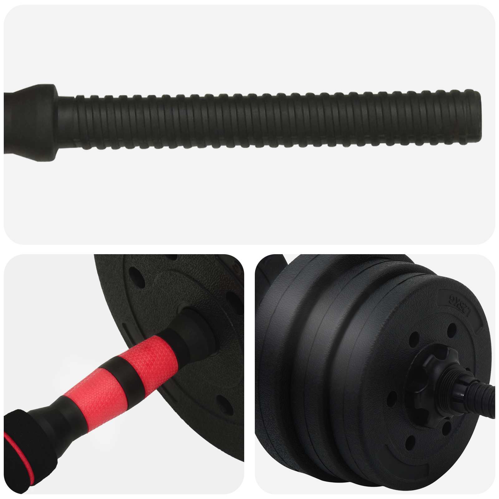 2-i-1 Håndvægt Sæt Sort og rød 121 x 19,5 x 19,5 cm