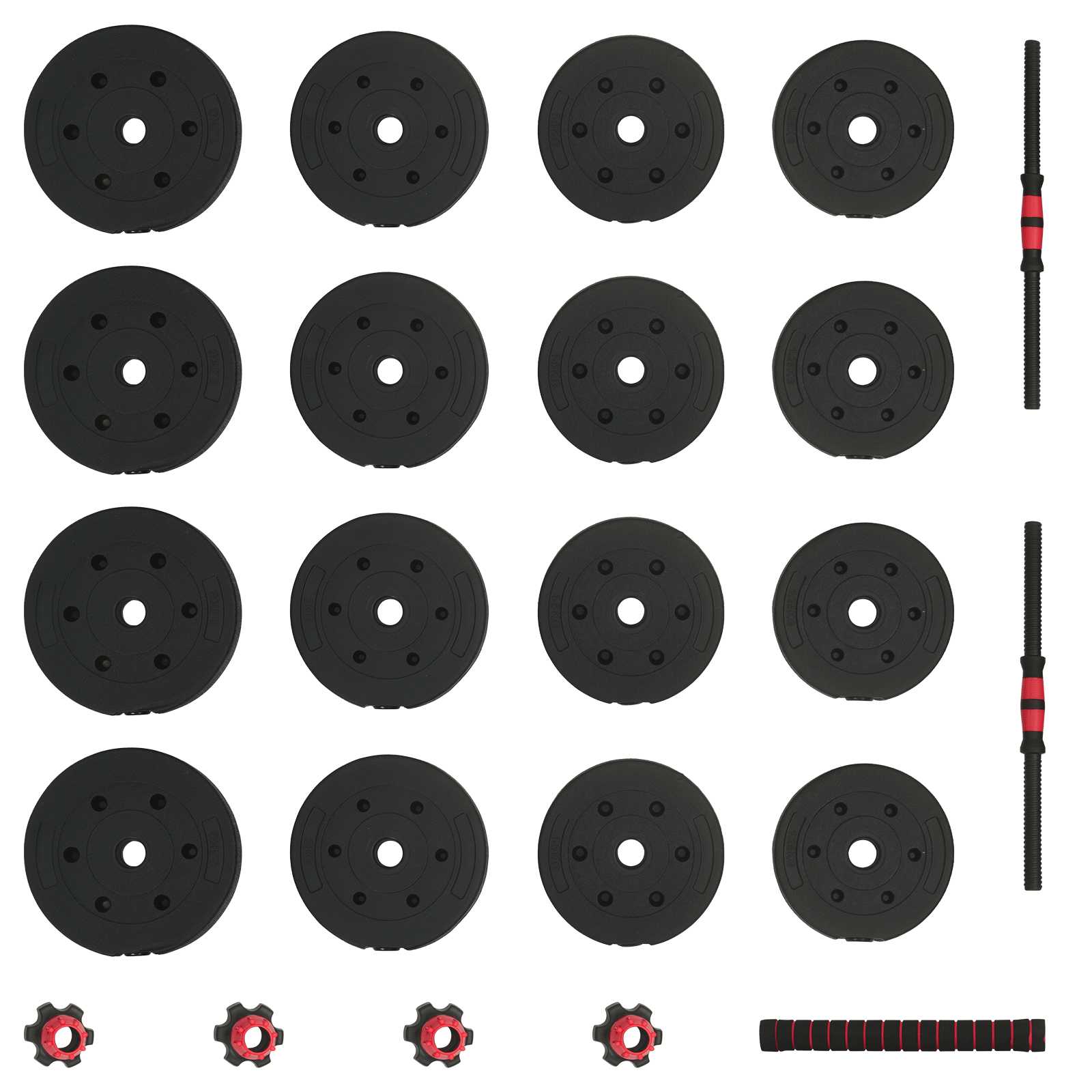 2-i-1 Håndvægt Sæt Sort og rød 121 x 19,5 x 19,5 cm