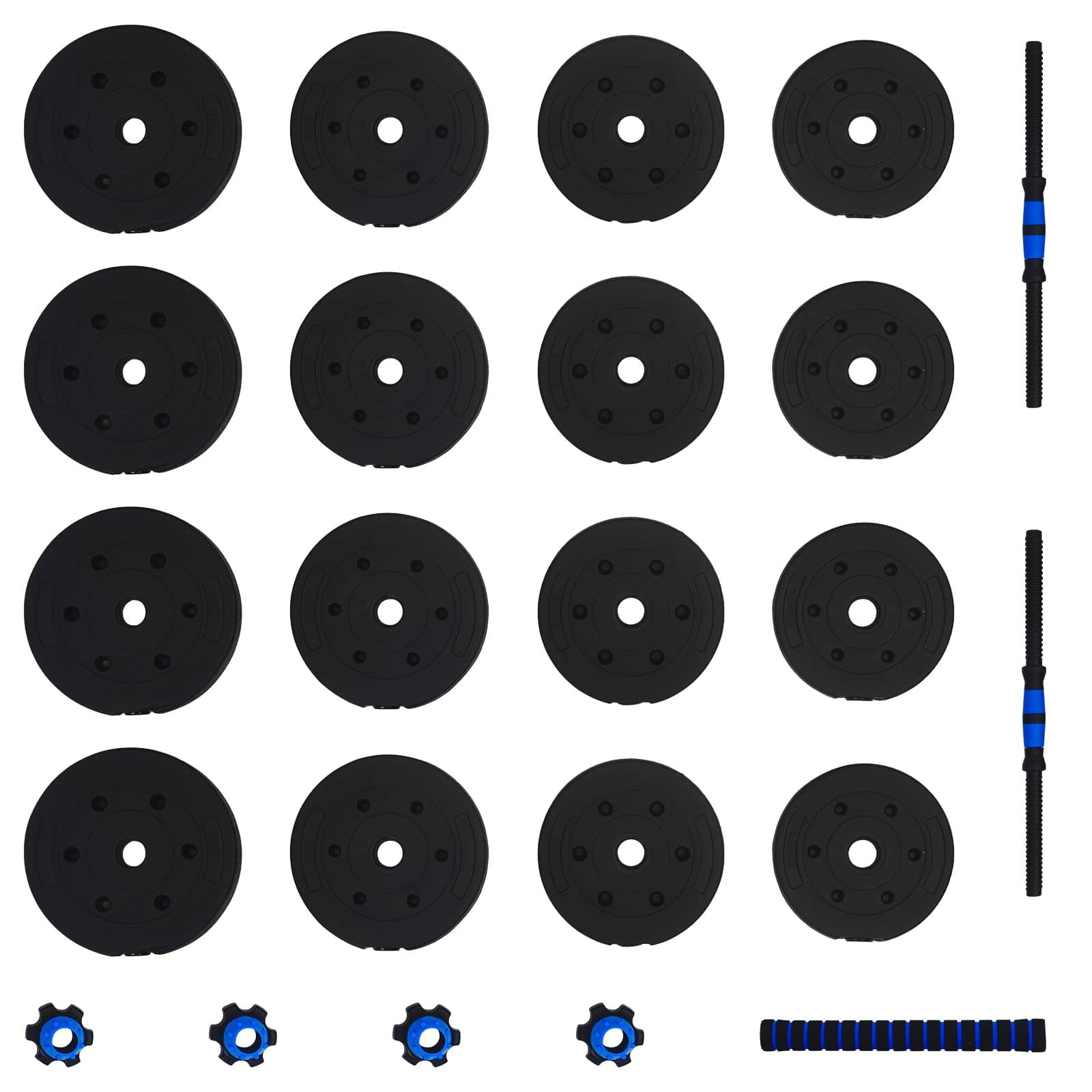 2-i-1 Håndvægt Sæt Sort og Blå 121 x 19,5 x 19,5 cm