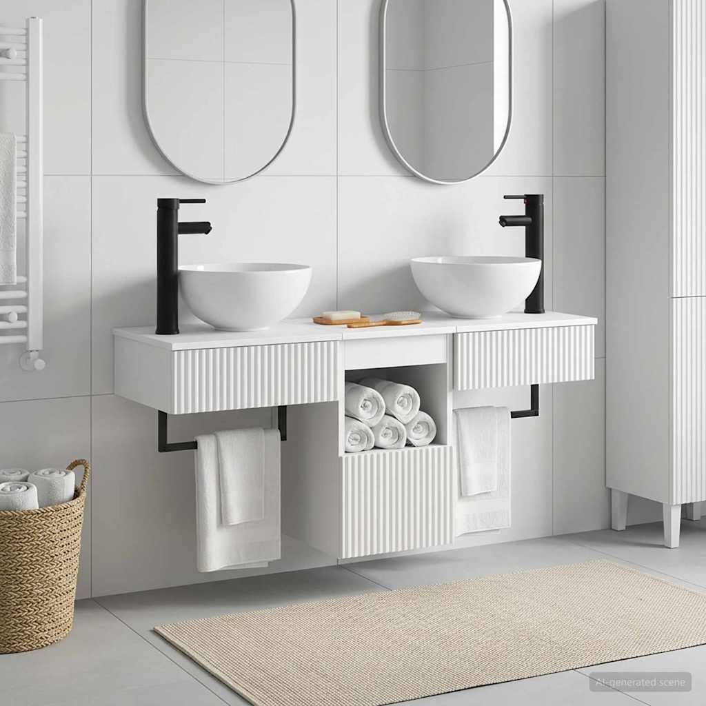 Badevrelsesmbel st 3 stk. Hvid Konstrueret tr