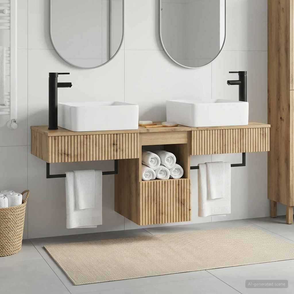 Badevrelsesskabst 3 stk. Artisan-eg 53 x 35 x 39 cm