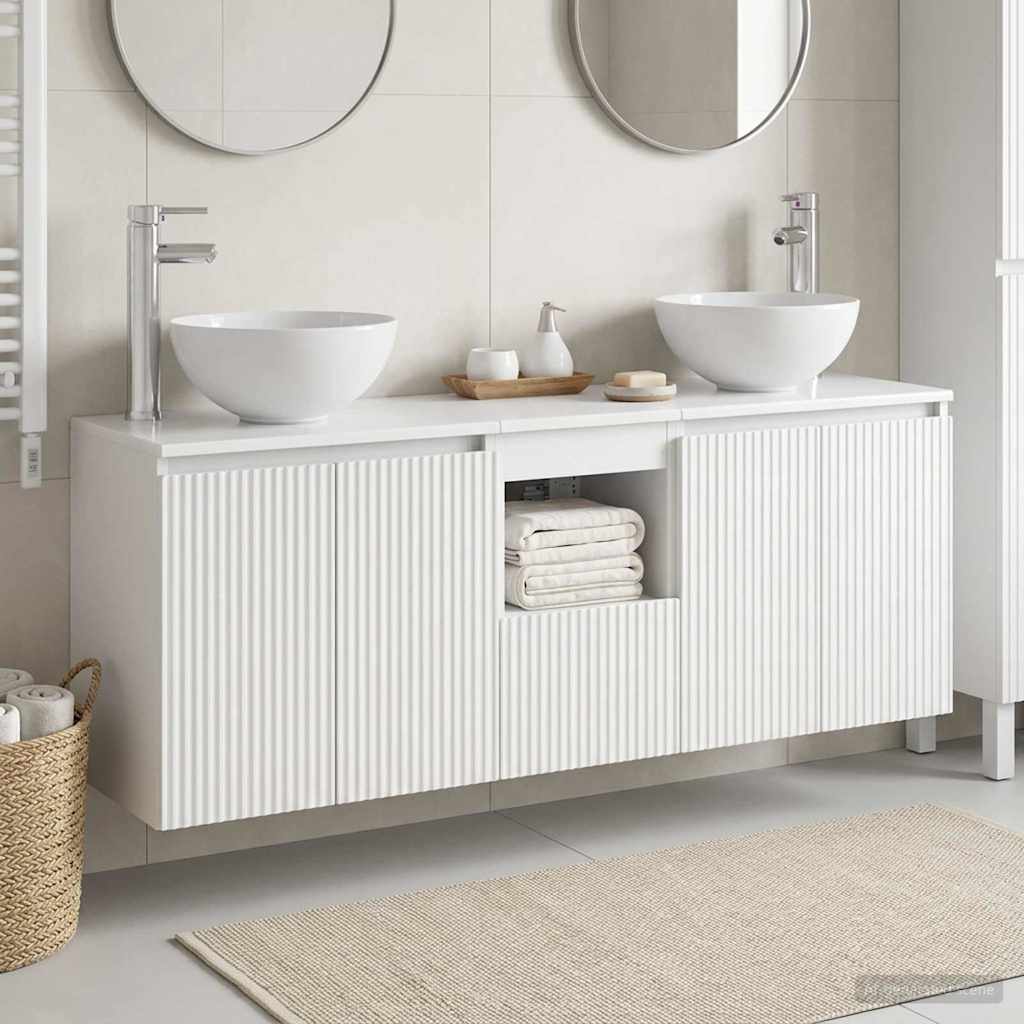 Badevrelsesskabst 3 stk. Hvid 49,5 x 41 x 64,5 cm