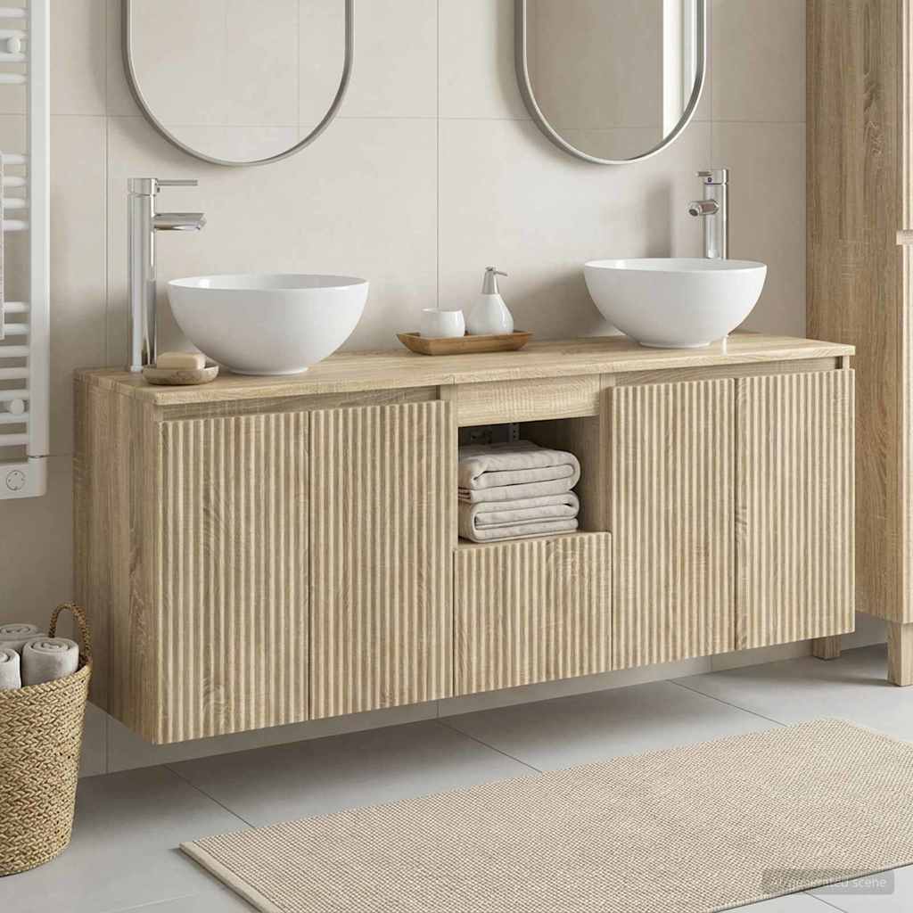 Badevrelsesskabst 3 stk. Sonoma-eg 49,5 x 41 x 64,5 cm