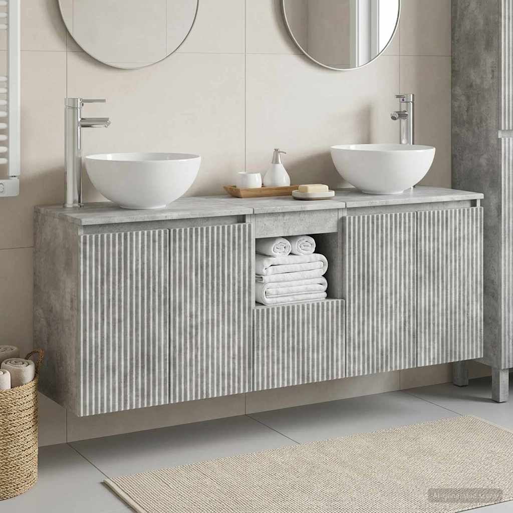 Badevrelsesskabst 3 stk. Betongr 49,5 x 41 x 64,5 cm