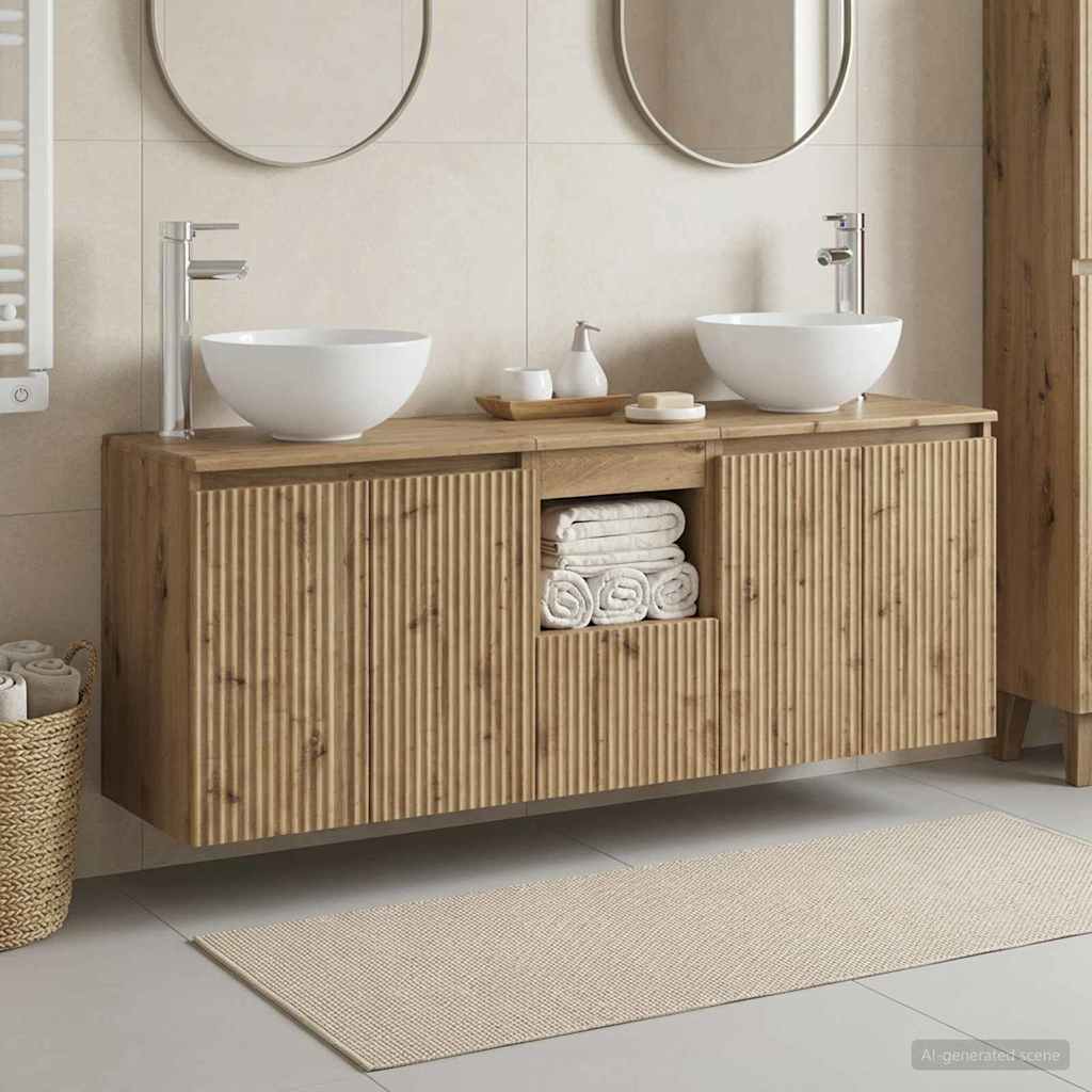 Badevrelsesskabst 3 stk. Artisan-eg 49,5 x 41 x 64,5 cm