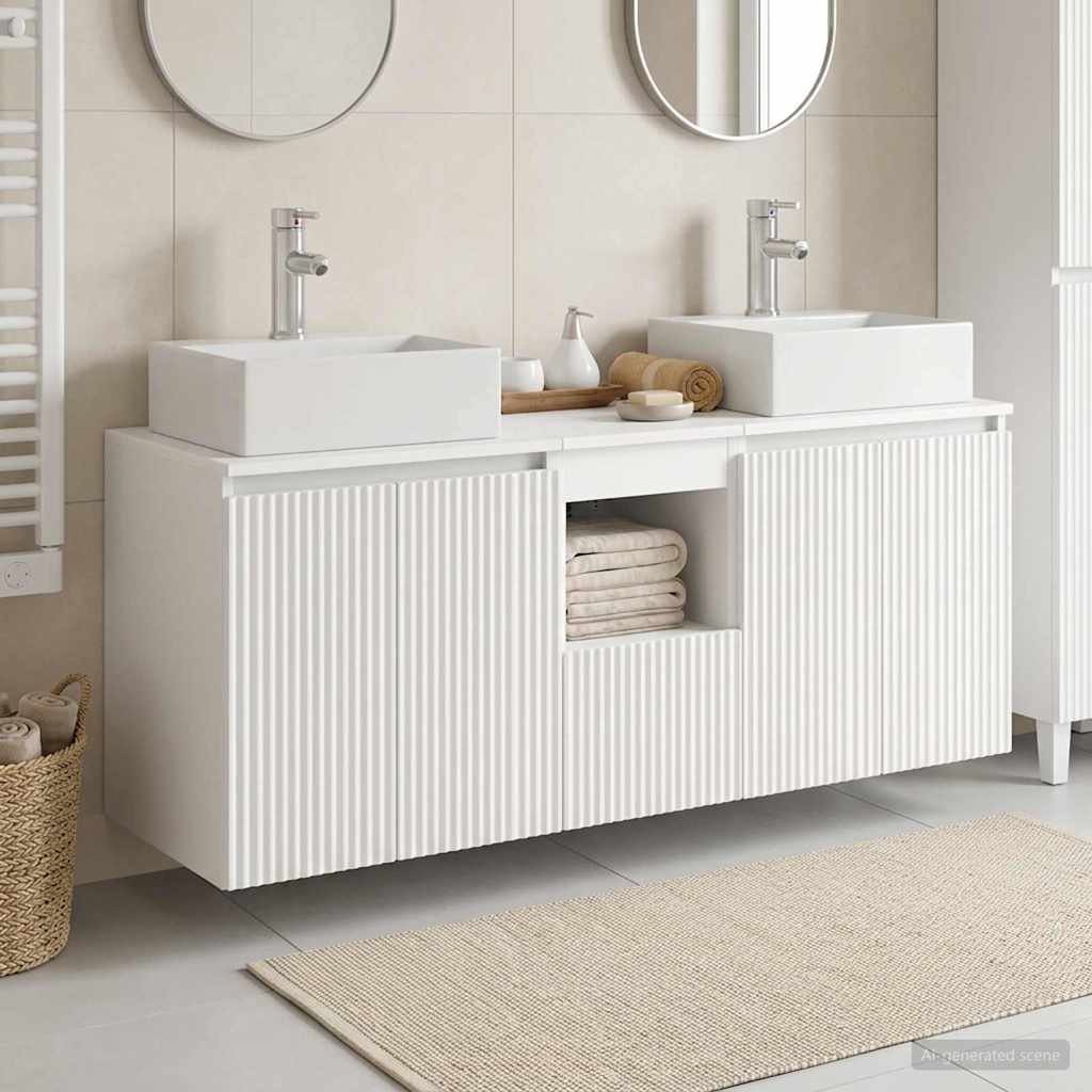 Badevrelsesskabst 3 stk. Hvid 49,5 x 41 x 62,5 cm