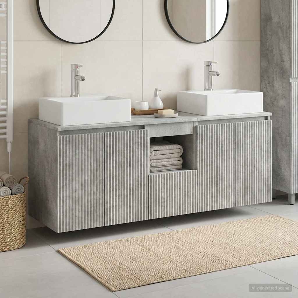 Badevrelsesskabst 3 stk. Betongr 49,5 x 41 x 62,5 cm