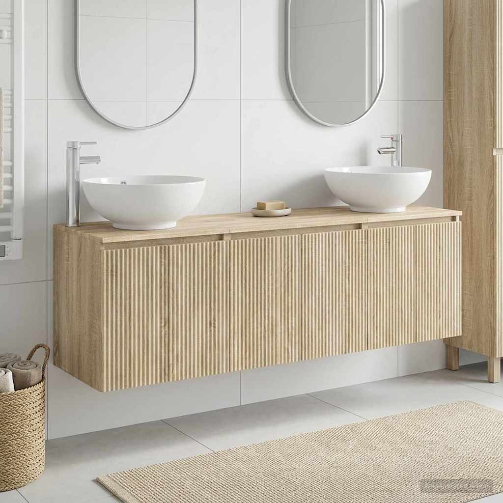 Badevrelsesskabst 3 stk. Sonoma-eg 49,5 x 44,5 x 65 cm