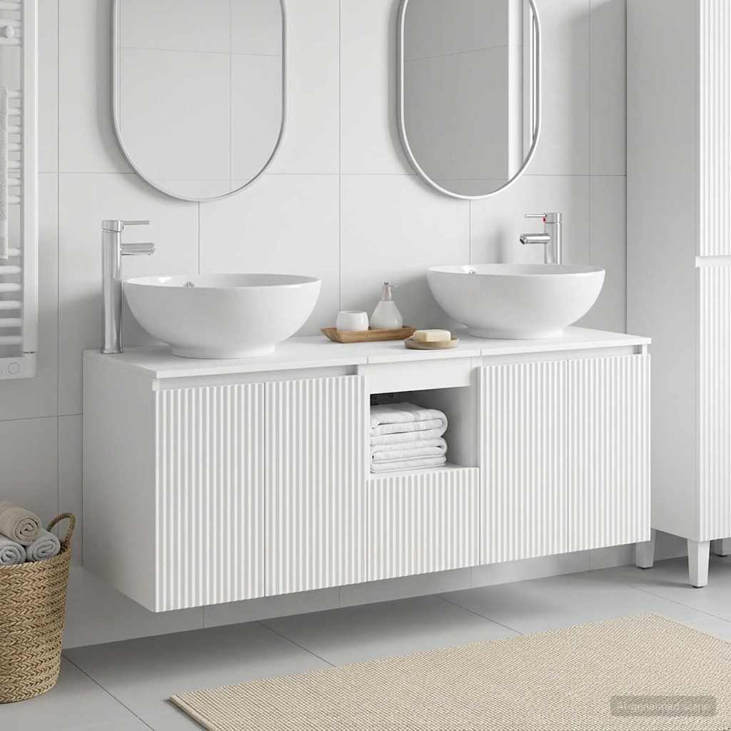 Badevrelsesskabst 3 stk. Hvid 49,5 x 44,5 x 65 cm