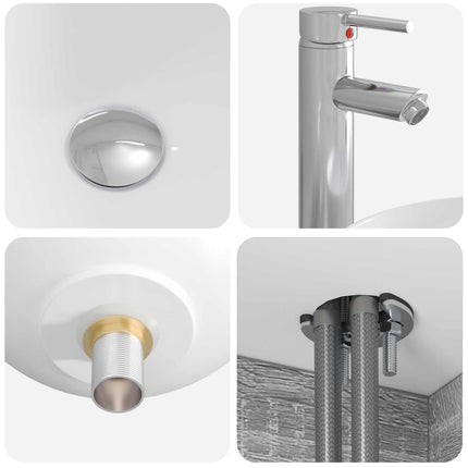 Badeværelsesskabsæt 3 stk. Grå Sonoma 49,5 x 44,5 x 65 cm