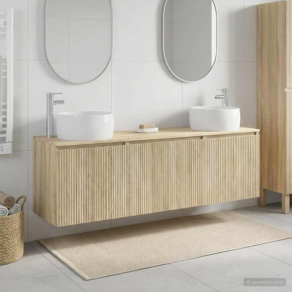 Badevrelsesskabst 3 stk. Sonoma-eg 49,5 x 44,5 x 66 cm
