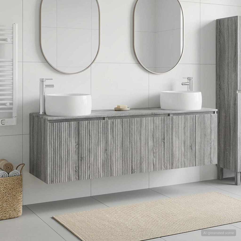 Badevrelsesskabst 3 stk. Gr Sonoma 49,5 x 44,5 x 66 cm