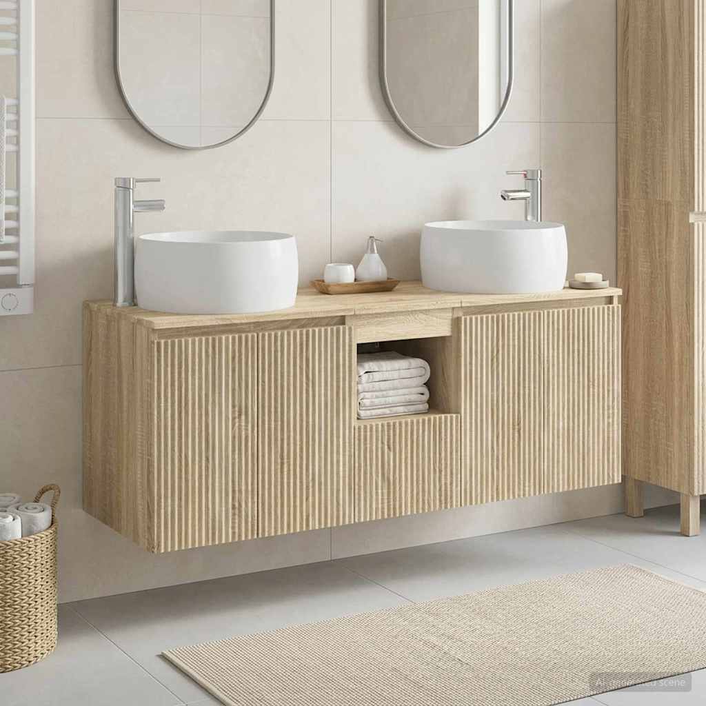 Badevrelsesskabst 3 stk. Sonoma-eg 49,5 x 44,5 x 66 cm