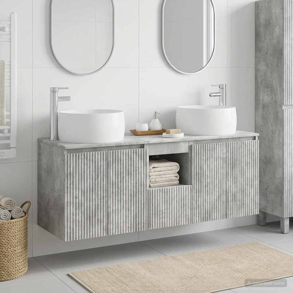 Badevrelsesskabst 3 stk. Betongr 49,5 x 44,5 x 66 cm