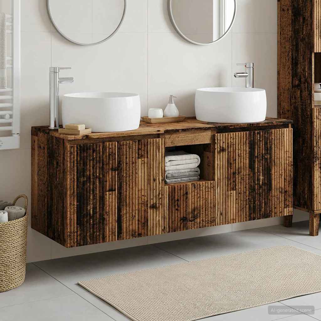 Badevrelsesskabst 3 stk. Gammelt tr 49,5 x 44,5 x 66 cm