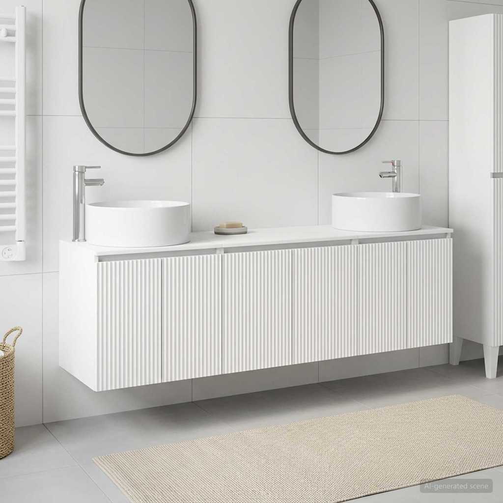 Badevrelsesskabst 3 stk. Hvid 49,5 x 44,5 x 65,5 cm