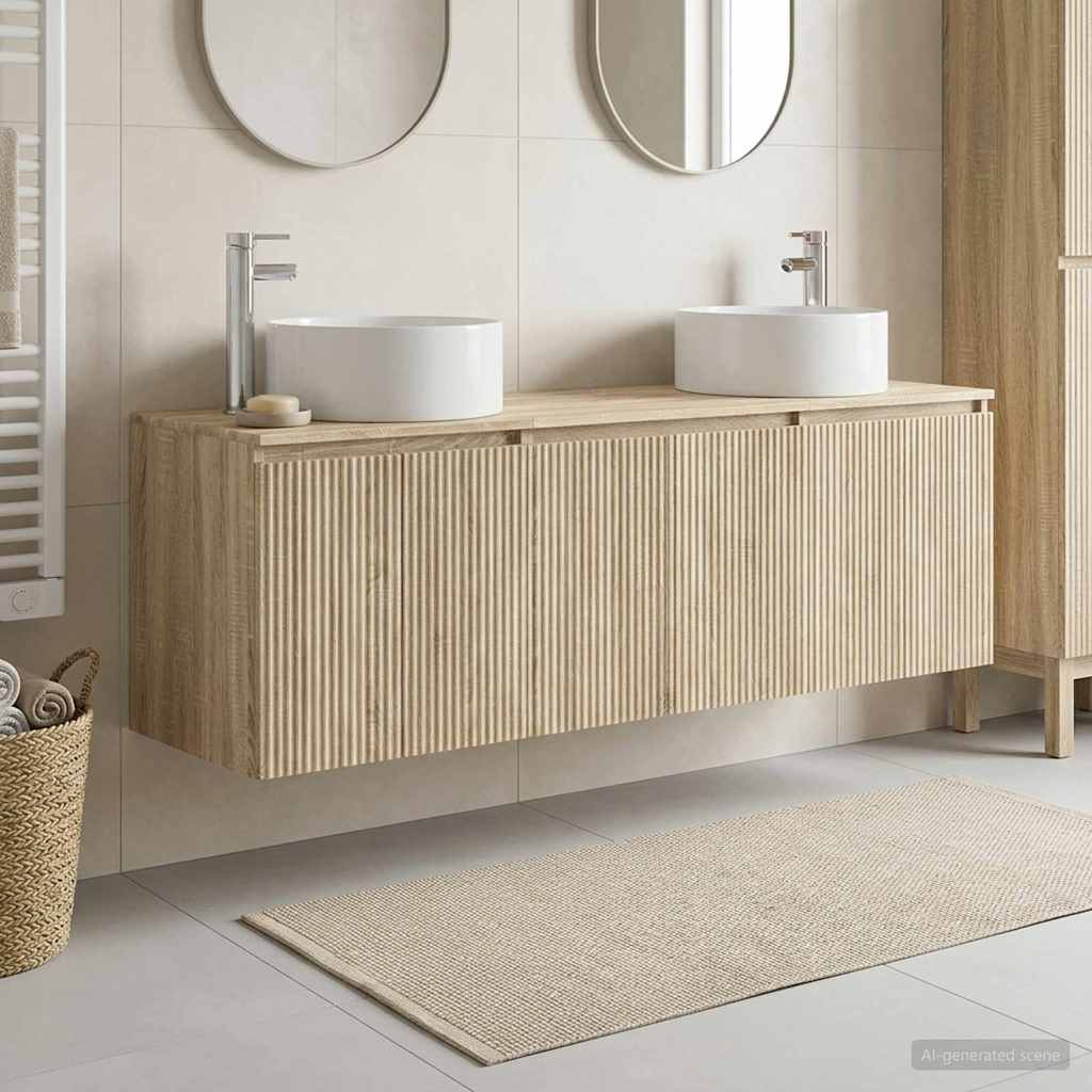 Badevrelsesskabst 3 stk. Sonoma-eg 49,5 x 44,5 x 65,5 cm