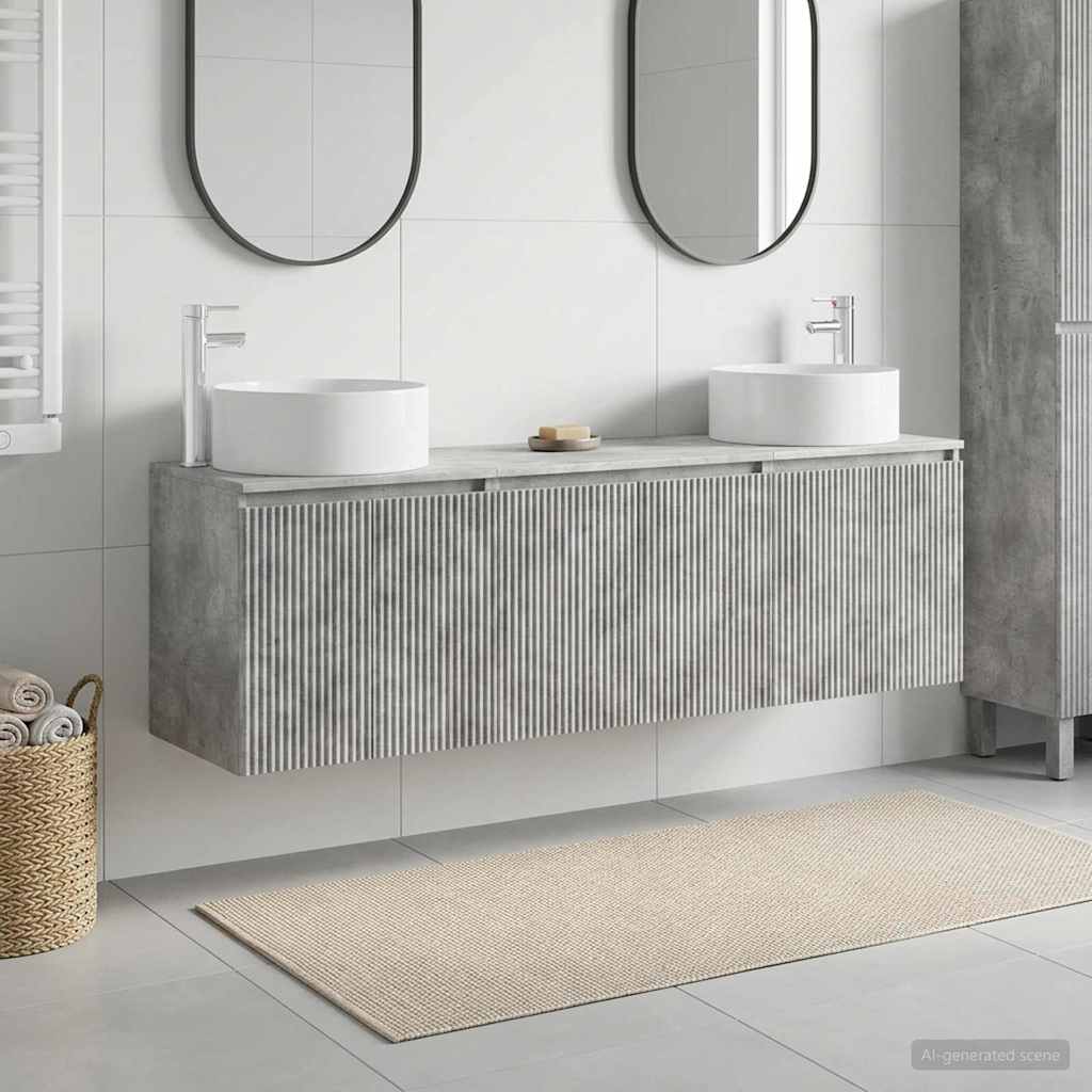 Badevrelsesskabst 3 stk. Betongr 49,5 x 44,5 x 65,5 cm
