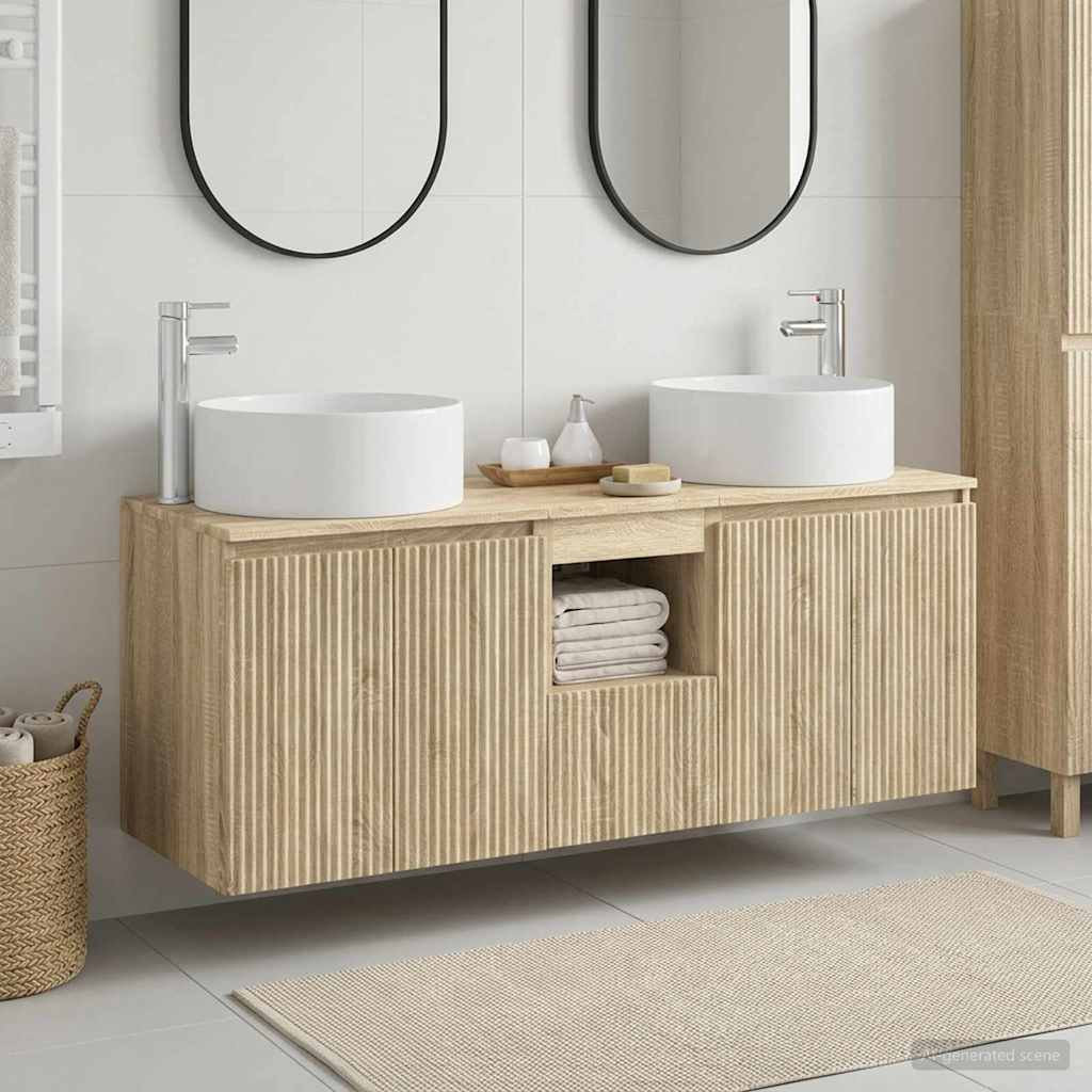 Badevrelsesskabst 3 stk. Sonoma-eg 49,5 x 44,5 x 65,5 cm