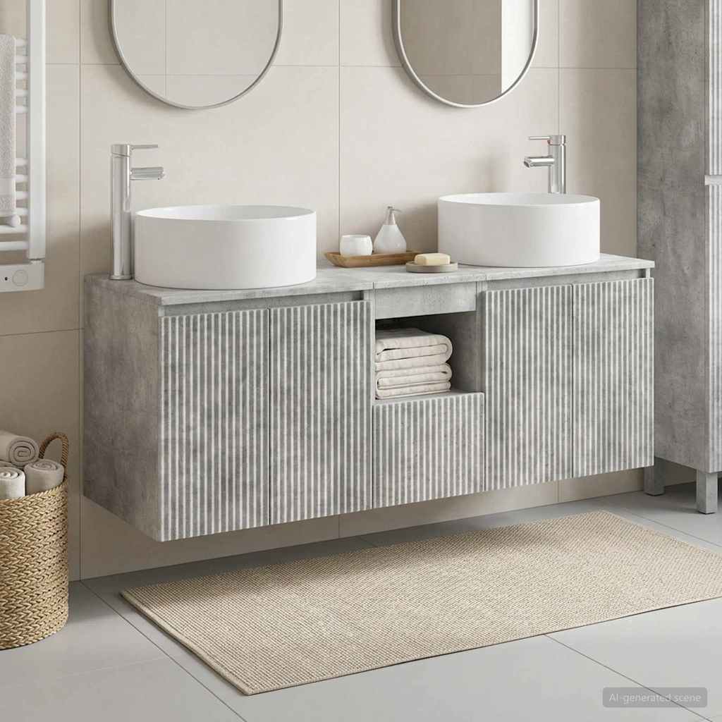 Badevrelsesskabst 3 stk. Betongr 49,5 x 44,5 x 65,5 cm
