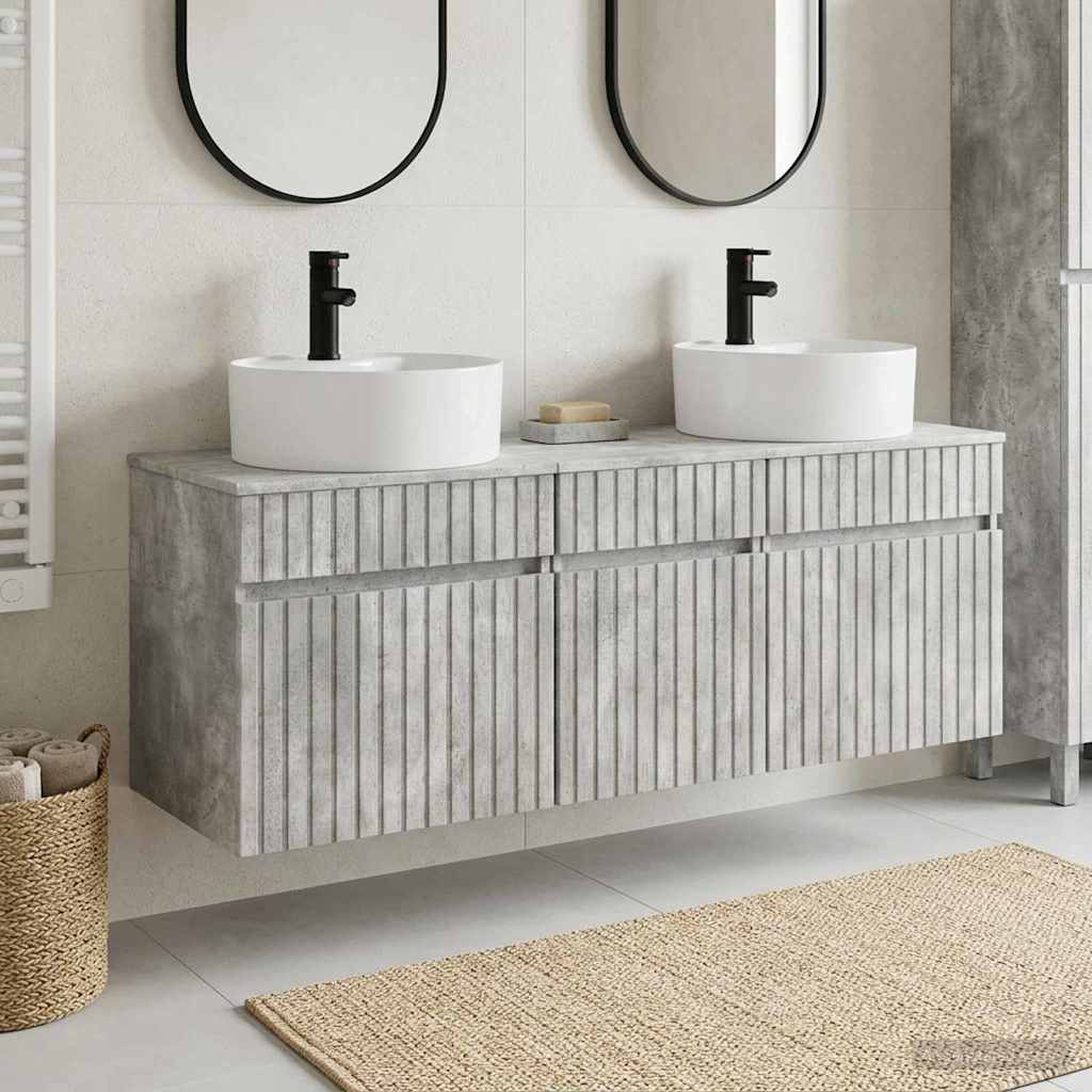 Badevrelsesskabst 3 stk. Betongr 49 x 44,5 x 65 cm