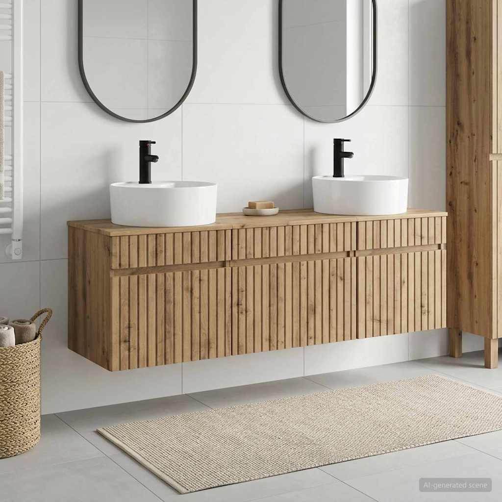 Badevrelsesskabst 3 stk. Artisan-eg 49 x 44,5 x 65 cm