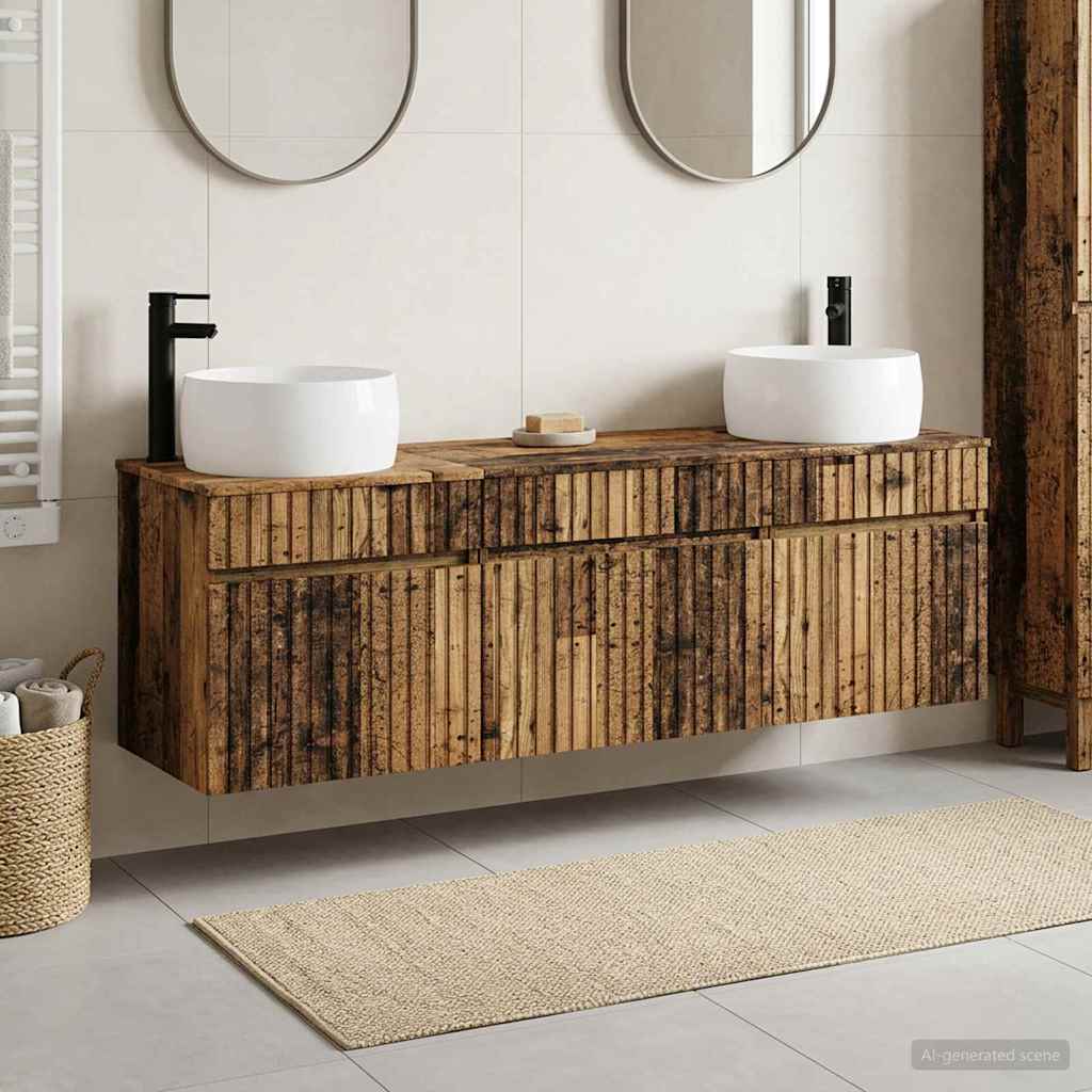 Badevrelsesskabst 3 stk. Gammelt tr 49 x 44,5 x 66 cm
