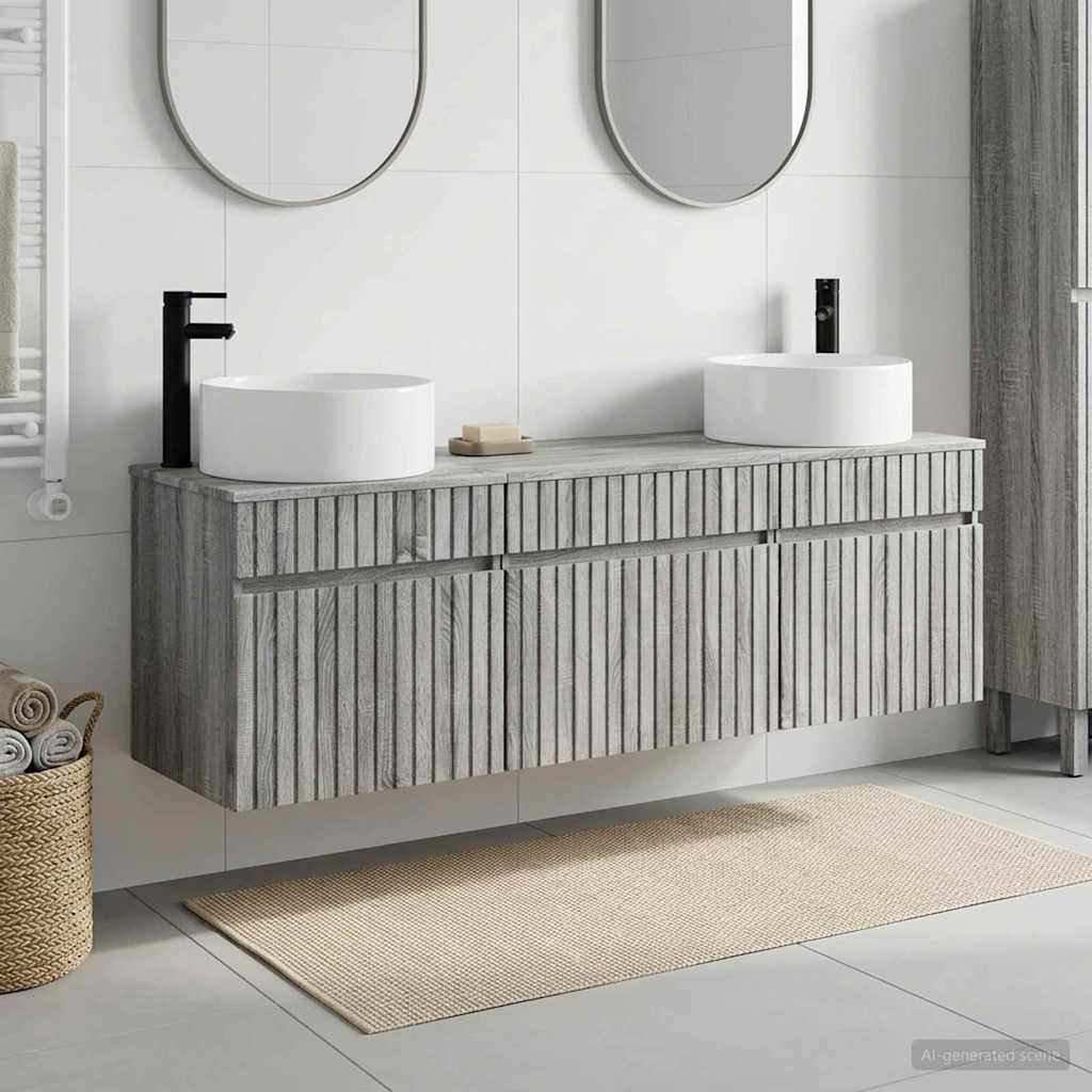 Badevrelsesskabst 3 stk. Gr Sonoma 49 x 44,5 x 65,5 cm