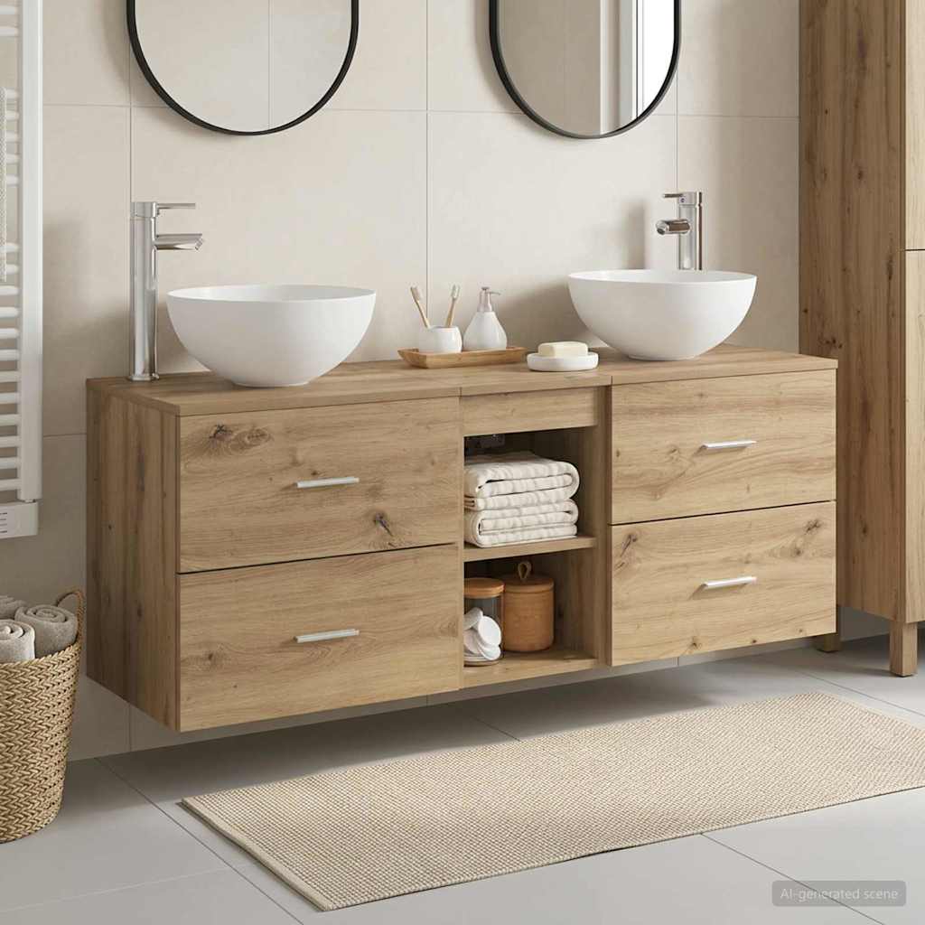 Badevrelsesskabst 3 stk. Artisan-eg 49,5 x 35 x 63 cm