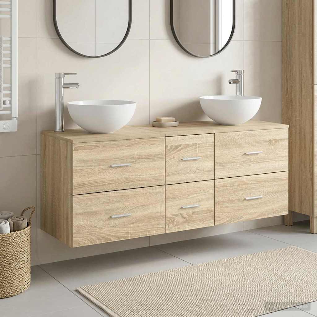 Badevrelsesskabst 3 stk. Sonoma-eg 49,5 x 35 x 63 cm