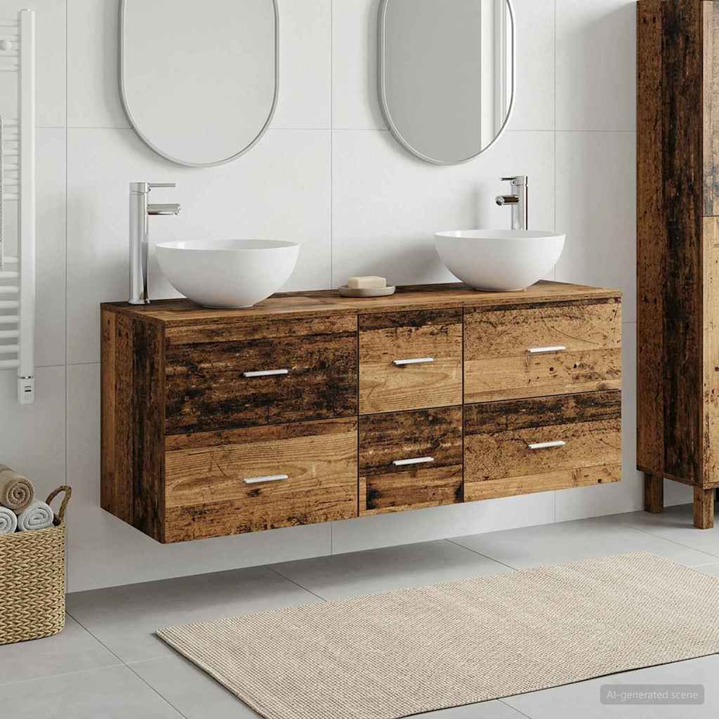 Badevrelsesskabst 3 stk. Gammelt tr 49,5 x 35 x 63 cm