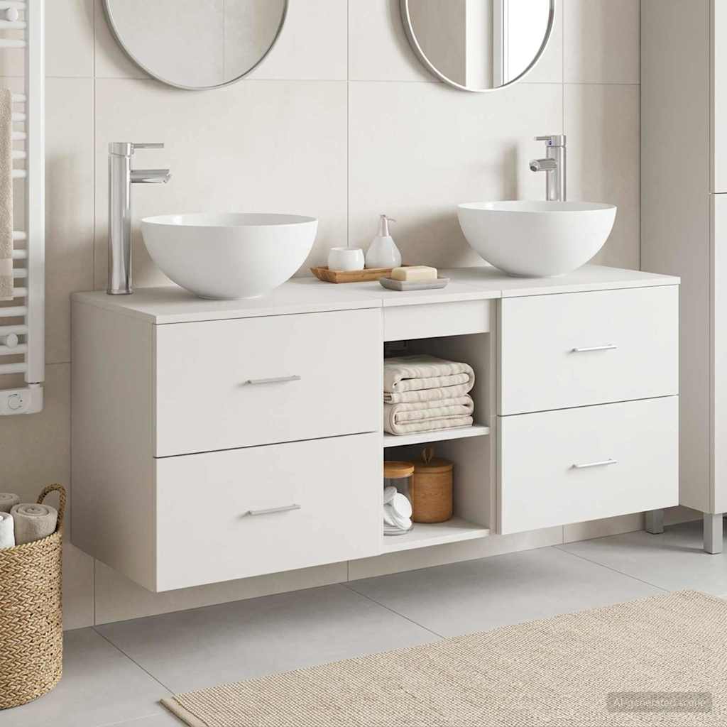Badevrelsesskabst 3 stk. Hvid 49,5 x 41 x 64,5 cm