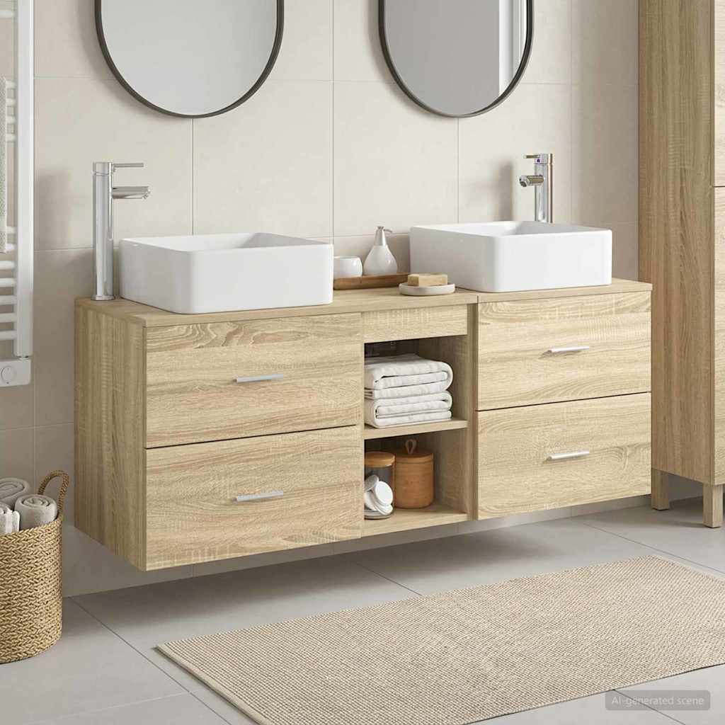 Badevrelsesskabst 3 stk. Sonoma-eg 49,5 x 41 x 63 cm