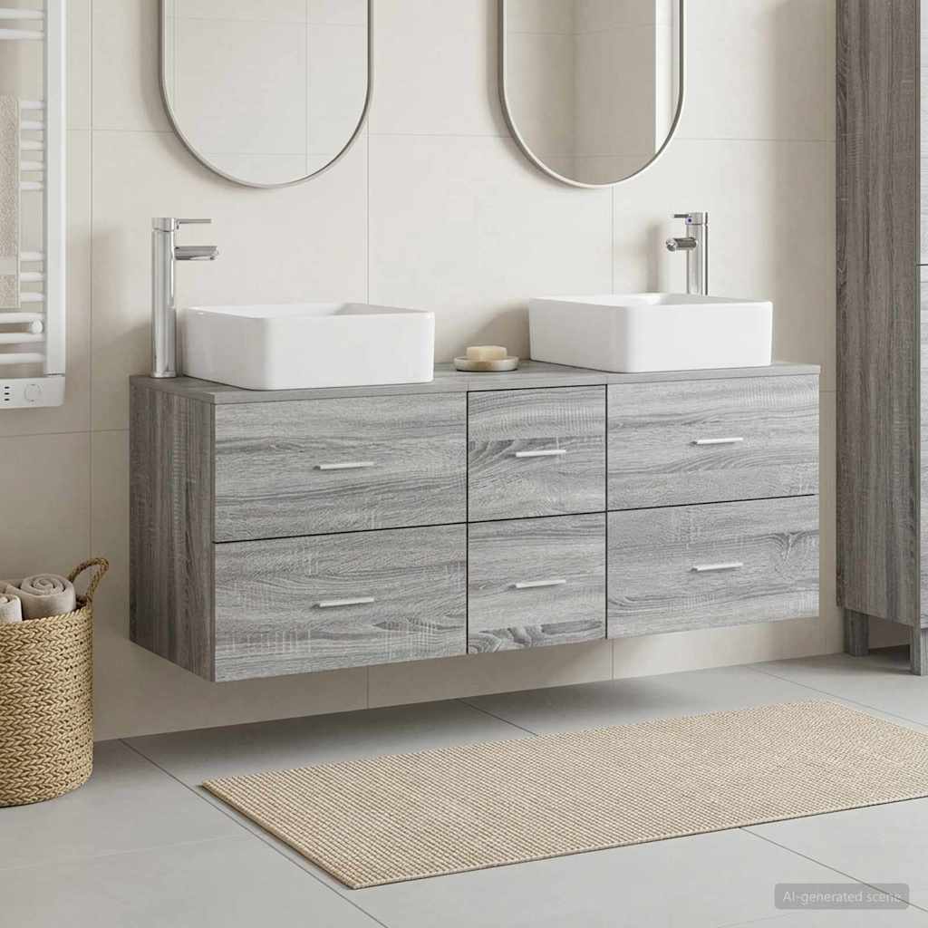 Badevrelsesskabst 3 stk. Gr Sonoma 49,5 x 41 x 63 cm
